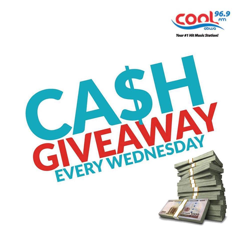 COOL FM CASH GIVEAWAY EVERY WEDNESDAY. WIN N25K Promos in Nigeria
