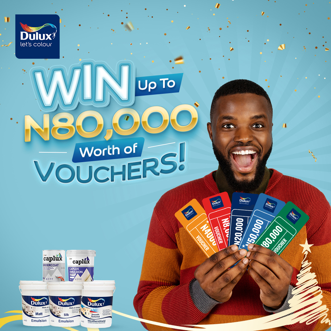 This Yuletide Win up to N80000 Vouchers in Dulux Promo. Promos in Nigeria