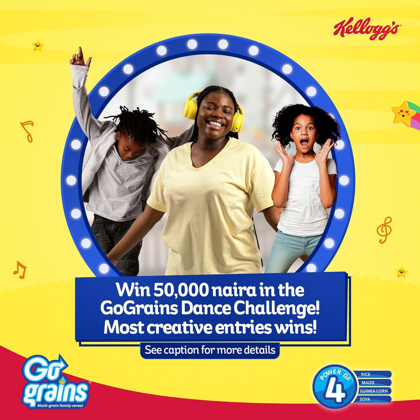 Win N50,000 in the Kelloggs Go Grains Challenge. Promos in Nigeria